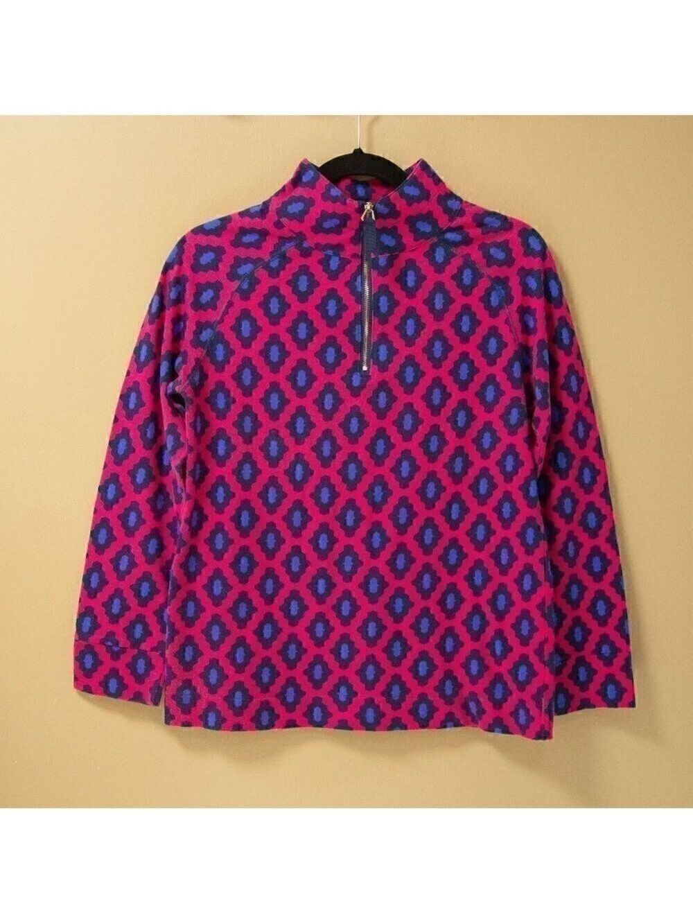 𝅺3 fpr $10 Mud Pie Poppy Monogram Quarter Zip Pullover